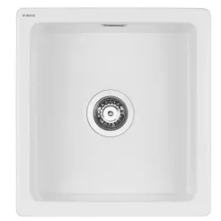   Mosogatótálca, Deante Sabor 1 medencés, kerámia mosogató, fehér ZCB_A103