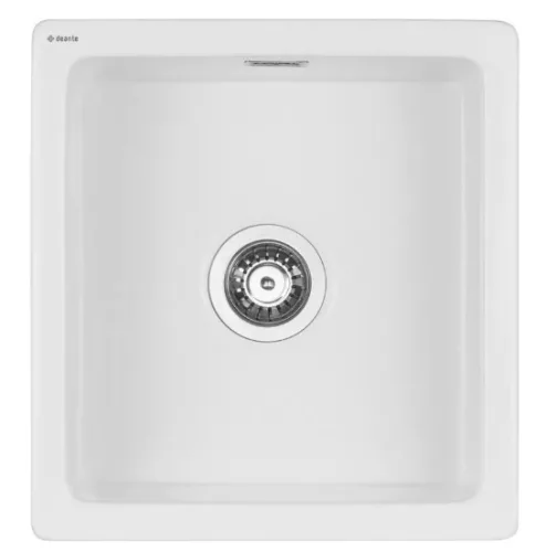 Mosogatótálca, Deante Sabor 1 medencés, kerámia mosogató, fehér ZCB_A103