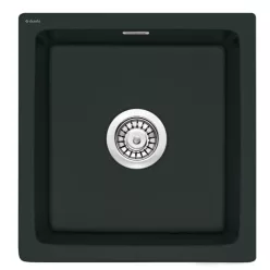   Mosogatótálca, Deante Sabor 1 medencés, kerámia mosogató, fekete ZCB_N103