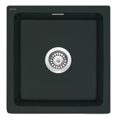 Mosogatótálca, Deante Sabor 1 medencés, kerámia mosogató, fekete ZCB_N103