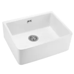   Mosogatótálca, Deante Sabor 1 medencés, kerámia mosogató, fehér ZCB_610K