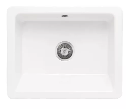 Mosogatótálca, Deante Sabor 1 medencés, kerámia mosogató, fehér ZCB_610H