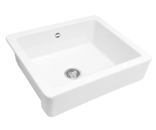 Mosogatótálca, Deante Sabor 1 medencés, kerámia mosogató, fehér ZCB_610H