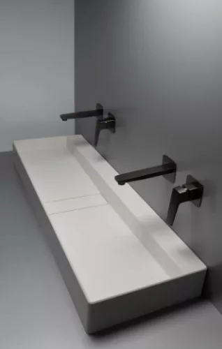 Mosdó, Deante Blur pultra építhető gránit mosdó lefolyófedéllel 40x120 cm CQB_AU2S