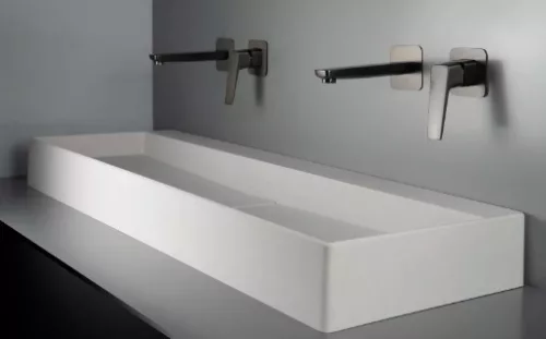 Mosdó, Deante Blur pultra építhető gránit mosdó lefolyófedéllel 40x120 cm CQB_AU2S