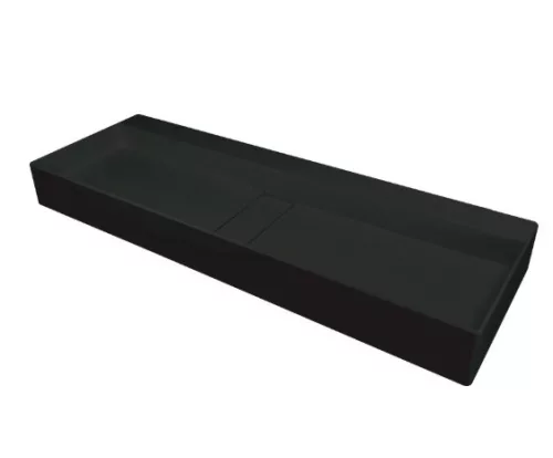 Mosdó, Deante Blur pultra építhető gránit mosdó lefolyófedéllel, fekete 40x100 cm CQB_NU1S