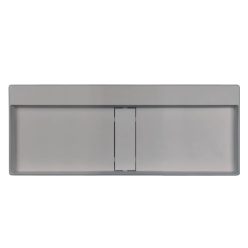   Mosdó, Deante Blur pultra építhető gránit mosdó lefolyófedéllel, metálszürke 40x100 cm CQB_SU1S