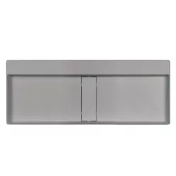   Mosdó, Deante Blur pultra építhető gránit mosdó lefolyófedéllel, metálszürke 40x100 cm CQB_SU1S