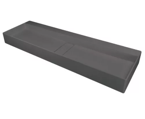 Mosdó,Deante Blur pultra építhető gránit mosdó lefolyófedéllel, antracit metál 40x120 cm CQB_TU2S