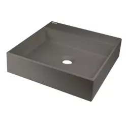   Mosdó, Deante Correo pultra építhető gránit mosdó antracit metál 40x40 cm CQR_TU4S