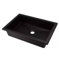   Mosdó, Deante Correo beépíthető gránit mosdó fekete 50x35 cm CQR_NU5U