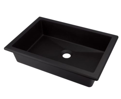 Mosdó, Deante Correo beépíthető gránit mosdó fekete 50x35 cm CQR_NU5U
