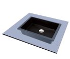 Mosdó, Deante Correo beépíthető gránit mosdó fekete 50x35 cm CQR_NU5U