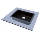 Mosdó, Deante Correo beépíthető gránit mosdó fekete 50x35 cm CQR_NU5U