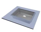 Mosdó, Deante Correo beépíthető gránit mosdó metálszürke 50x35 cm CQR_SU5U