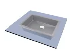 Mosdó, Deante Correo beépíthető gránit mosdó metálszürke 50x35 cm CQR_SU5U