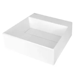   Mosdó, Deante Correo pultra építhető gránit mosdó alabástrom lefolyófedéllel 40x40 cm CQR_AU4M