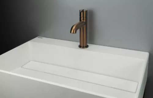 Mosdó, Deante Correo pultra építhető gránit mosdó alabástrom lefolyófedéllel 40x60 cm CQR_AU6M