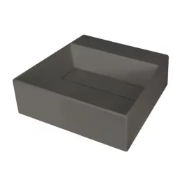   Mosdó, Deante Correo pultra építhető gránit mosdó antracit metál lefolyófedéllel 40x40 CQR_TU4M