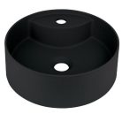 Mosdó, Deante Silia pultra építhető gránit mosdó csaplyukkal fekete 36 cm CQS_NU4B