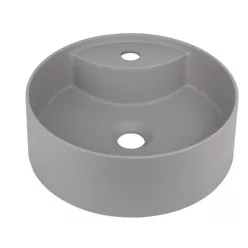   Mosdó, Deante Silia pultra építhető gránit mosdó csaplyukkal metálszürke 36 cm CQS_SU4B