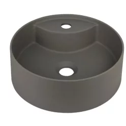   Mosdó, Deante Silia pultra építhető gránit mosdó csaplyukkal antracit metál 36 cm CQS_TU4B