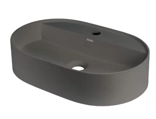 Mosdó, Deante Silia pultra építhető gránit mosdó csaplyukkal antracit metál 35x55 cm CQS_TU6B