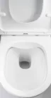 WC, Deante Round fali, perem nélküli wc csésze, wc tetővel fehér CGRD6ZPW