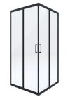 Zuhanykabin, Deante Funkia szögletes zuhanykabin 80x80x185 fekete/átlátszó üveg KYC_N42K