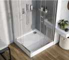 Zuhanykabin, Deante Jasmin Plus szögletes zuhanykabin 90x90x190 króm/átlátszó üveg KTJ_041P