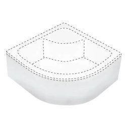 Zuhanytálca előlap, Deante Deep íves, fehér, 80 KTD_042O