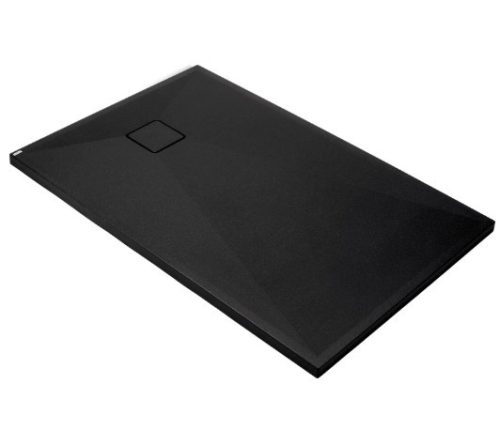 Zuhanytálca, Deante Correo szögletes, gránit zuhanytálca, fekete 100x80 KQR_N46B