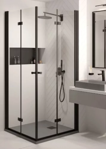 Zuhanytálca, Deante Correo szögletes, gránit zuhanytálca, metálszürke 120x90 KQR_S43B