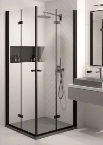 Zuhanytálca, Deante Correo szögletes, gránit zuhanytálca, metálszürke 120x90 KQR_S43B