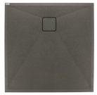 Zuhanytálca, Deante Correo szögletes, gránit zuhanytálca, antracit metál 90x90 KQR_T41B