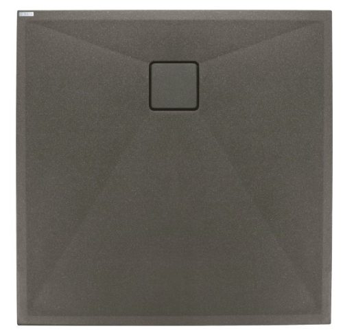 Zuhanytálca, Deante Correo szögletes, gránit zuhanytálca, antracit metál 90x90 KQR_T41B