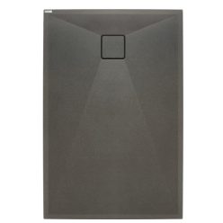   Zuhanytálca, Deante Correo szögletes, gránit zuhanytálca, antracit metál 120x80 KQR_T44B