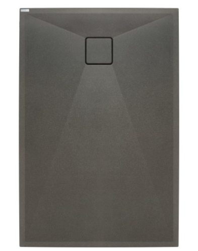Zuhanytálca, Deante Correo szögletes, gránit zuhanytálca, antracit metál 140x90 KQR_T47B