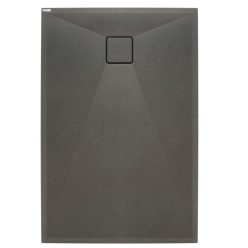   Zuhanytálca, Deante Correo szögletes, gránit zuhanytálca, antracit metál 120x70 KQR_T73B