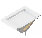 Zuhanytálca, Deante Jasmin akril, szögletes zuhanytálca, fehér 90x90 KGJ_041B