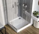 Zuhanytálca, Deante Jasmin akril, szögletes zuhanytálca, fehér 90x90 KGJ_041B