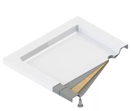 Zuhanytálca, Deante Jasmin akril, szögletes zuhanytálca, fehér 100x90 KGJ_045B