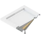 Zuhanytálca, Deante Jasmin akril, szögletes zuhanytálca, fehér 80x90 KGJ_049B