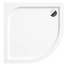 Zuhanytálca, Deante Cubic akril, íves zuhanytálca, fehér, 80x80 KTK_052B
