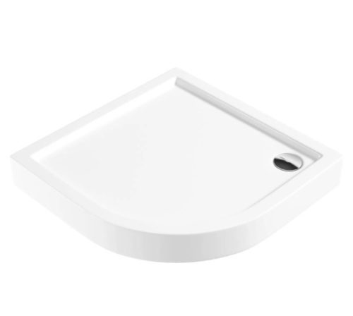 Zuhanytálca, Deante Jasmin akril, íves zuhanytálca, fehér, 80x80 KGJ_054B