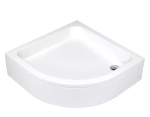 Zuhanytálca, Deante Plus II akril, íves zuhanytálca, fehér 80x80 KTU_032B