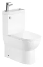 WC, Aqualine Jalta HYGIE monoblokkos WC, WC-ülőke nélkül, mosdóval PB103H