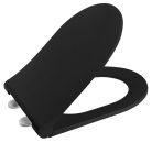 WC tető, Sapho Avva slim wc ülőke, soft-close, króm/fekete 100787-110