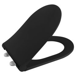   WC tető, Sapho Avva slim wc ülőke, soft-close, króm/fekete 100787-110