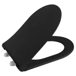   WC tető, Sapho Avva slim wc ülőke, soft-close, króm/fekete 100787-110